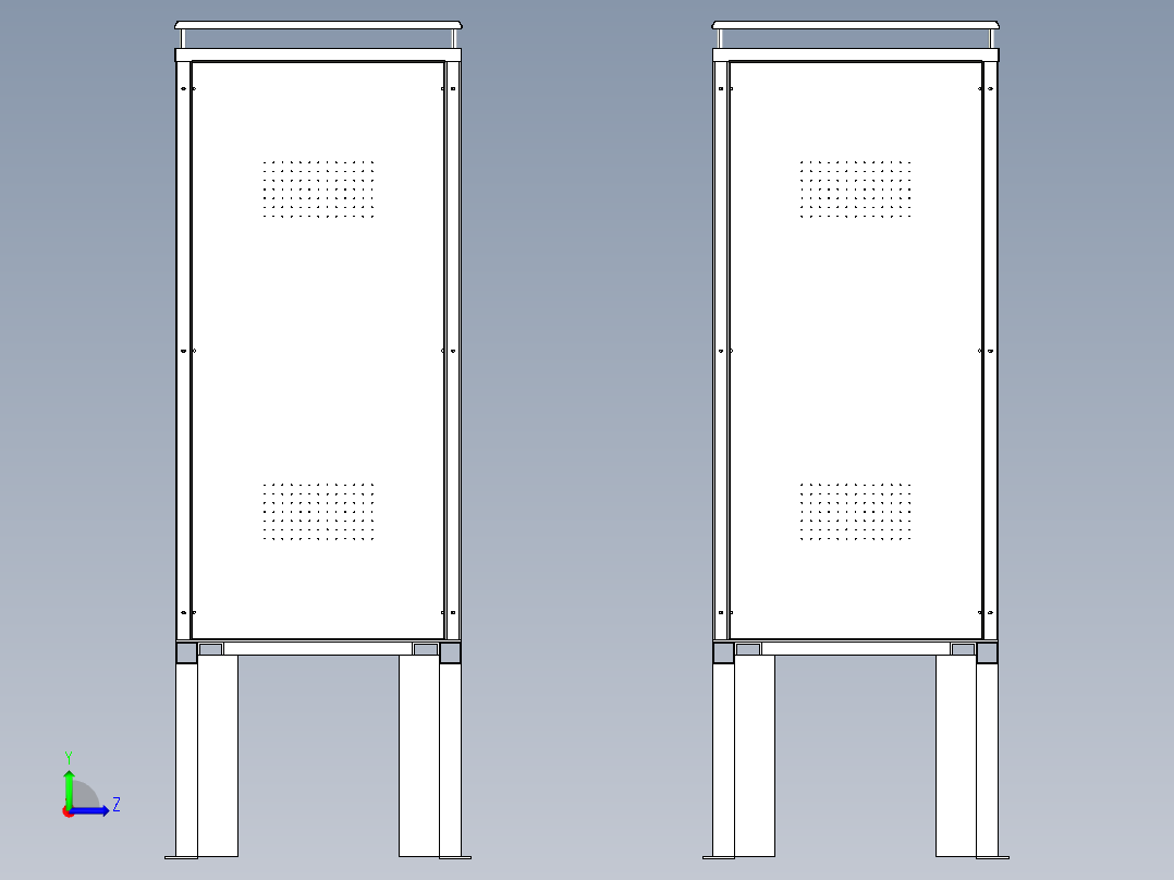 电池存放柜左视图