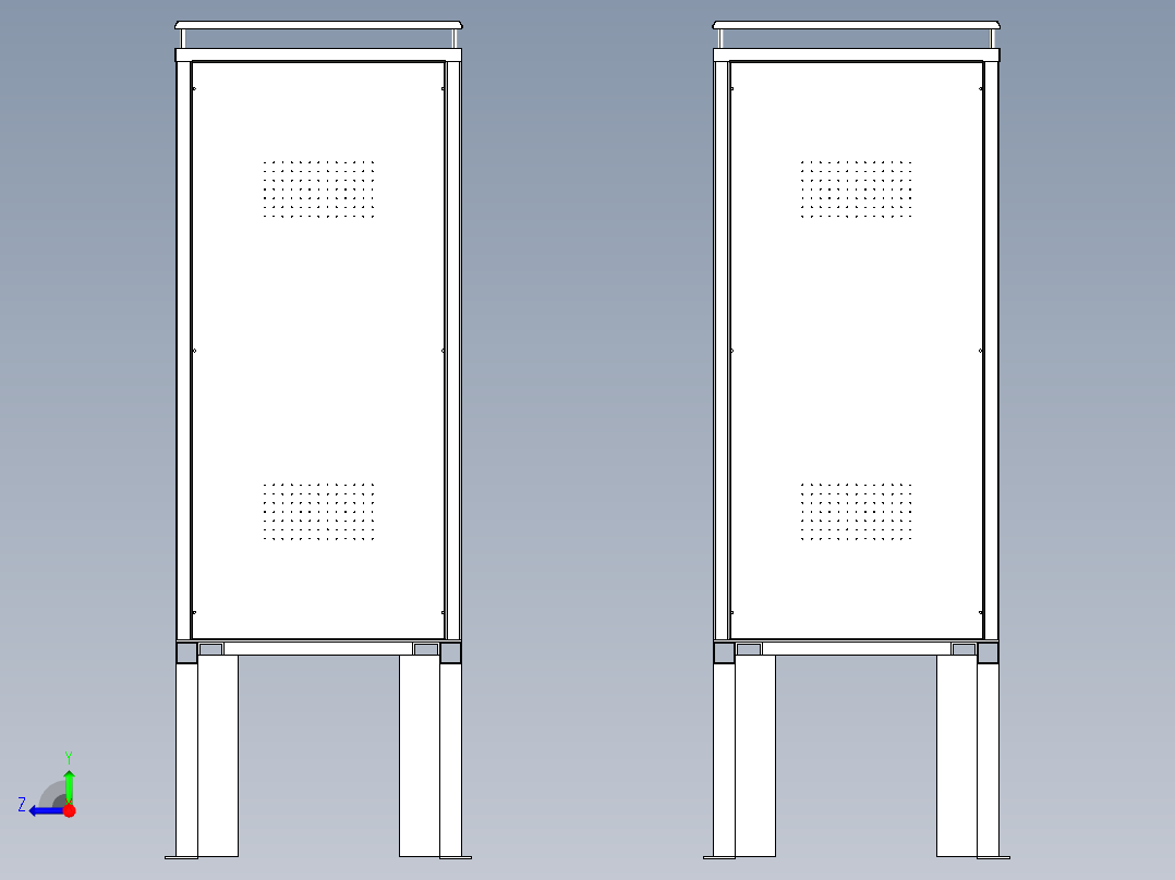 电池存放柜右视图