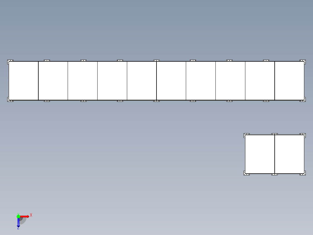电池存放柜俯视图