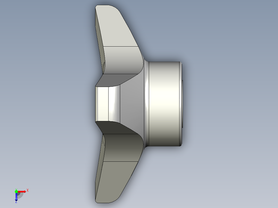 ''三瓣型把手VB.639FP-3D多系列多零件图纸模型俯视图