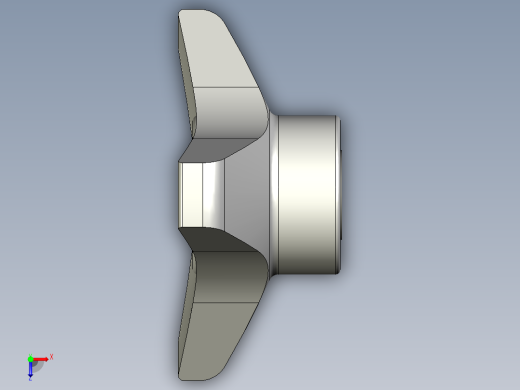 ''三瓣型把手VB.639FP-3D多系列多零件图纸模型俯视缩略图