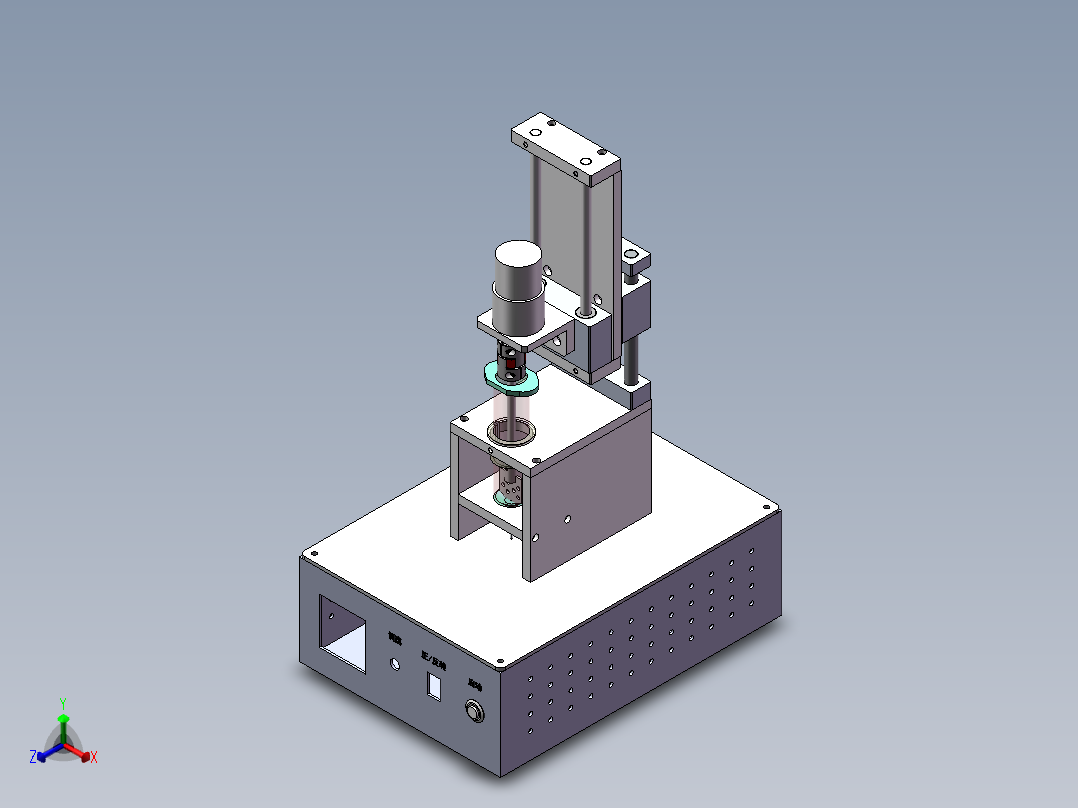 圆形拌胶机正等轴测图