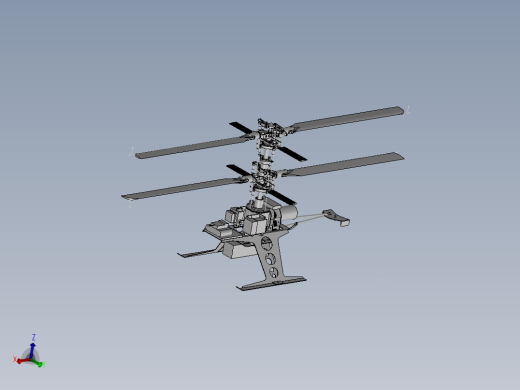 遥控直升机DIY 共轴反桨直升机 机械设计参考资料 图纸 三维模型helibaby