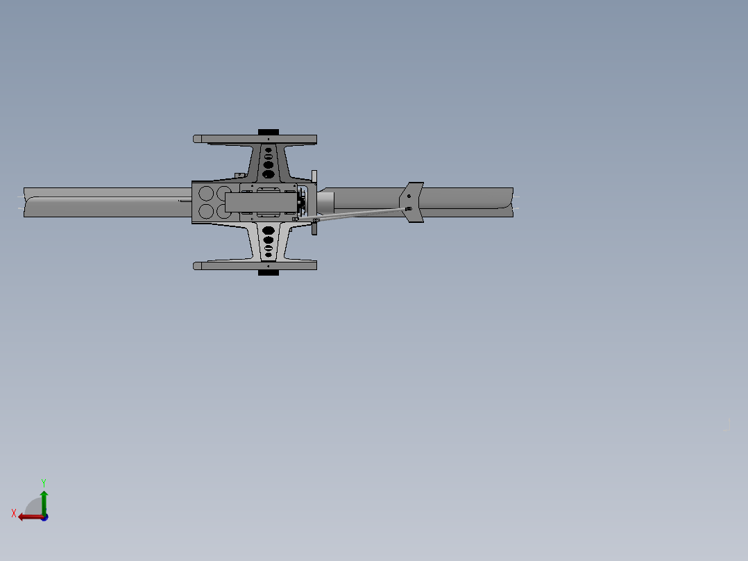 遥控直升机DIY 共轴反桨直升机 机械设计参考资料 图纸 三维模型helibaby后视图