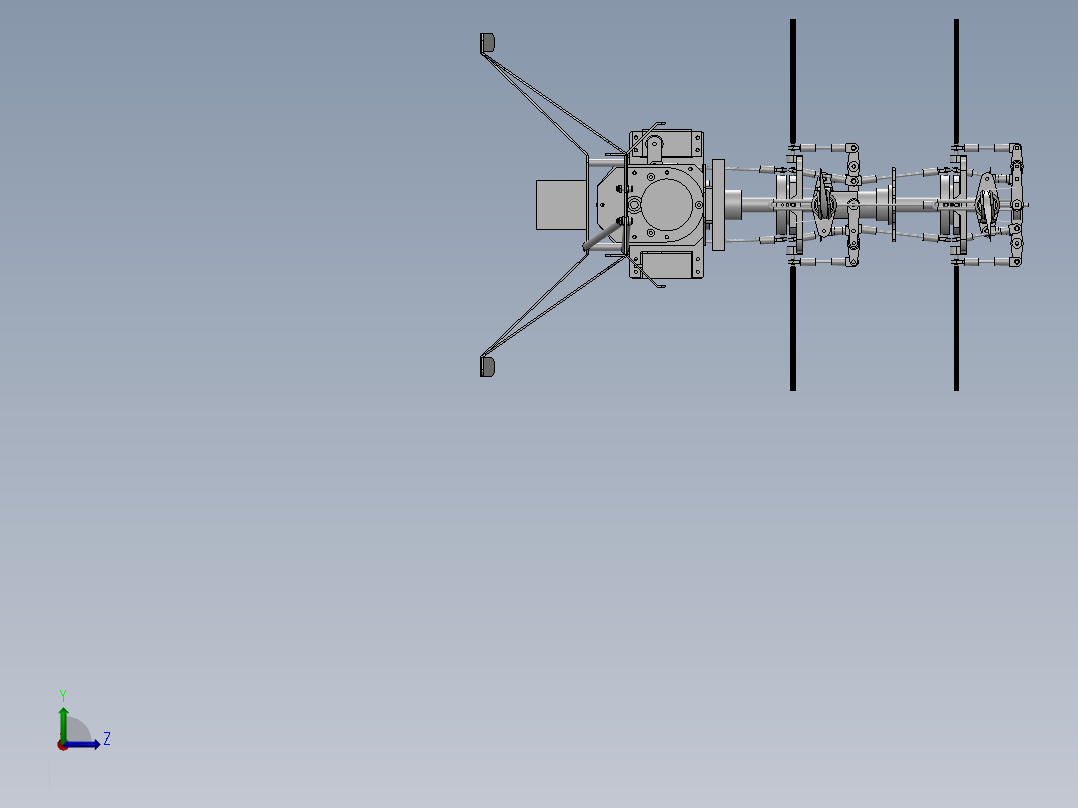 遥控直升机DIY 共轴反桨直升机 机械设计参考资料 图纸 三维模型helibaby左视图