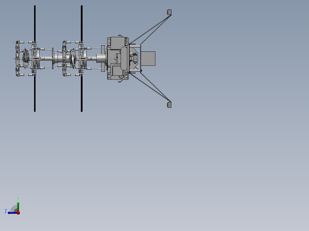 遥控直升机DIY 共轴反桨直升机 机械设计参考资料 图纸 三维模型helibaby右视图
