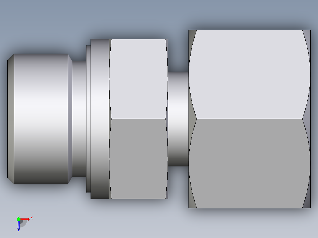 卡套式工业通用硬管接头EO_Standpipe_connector_EVGE16SMEDCF俯视图