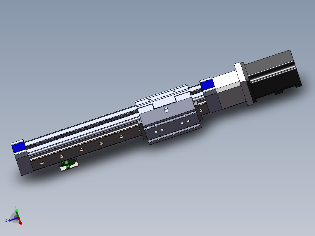 电动滑台模组SRW45直连模型主视图