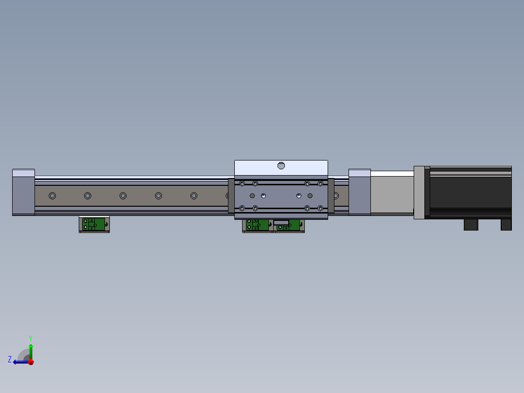 电动滑台模组SRW45直连模型右视图