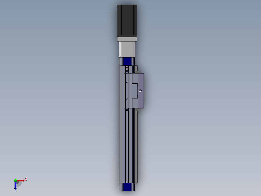 电动滑台模组SRW45直连模型俯视图