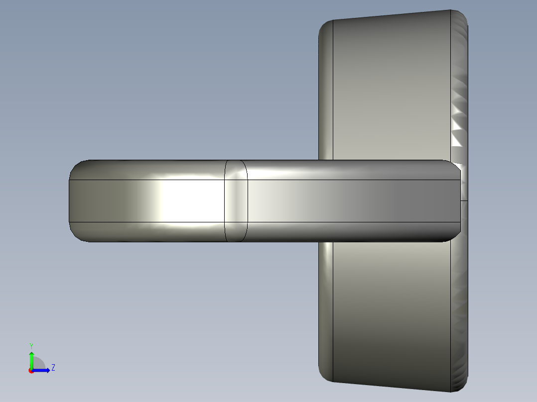 WING NUT 0.25in-20 Thread size 31-64in Base Diameter.STEP左视图