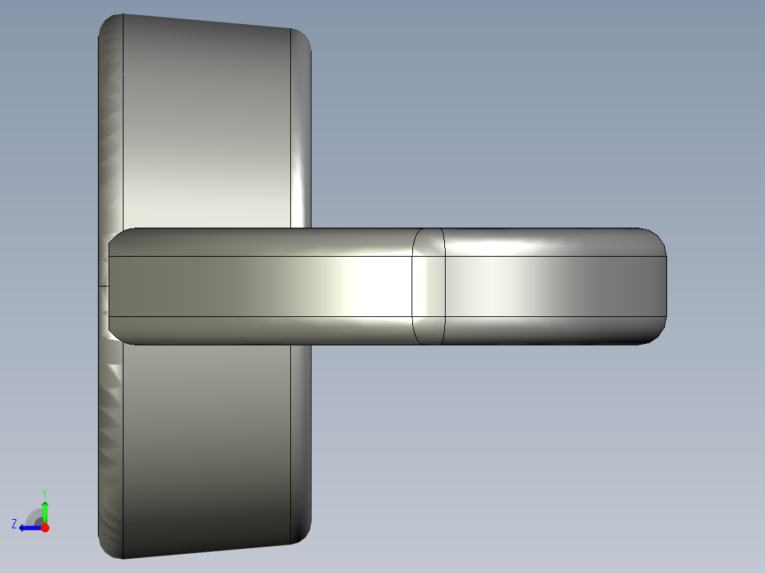 WING NUT 0.25in-20 Thread size 31-64in Base Diameter.STEP右视图