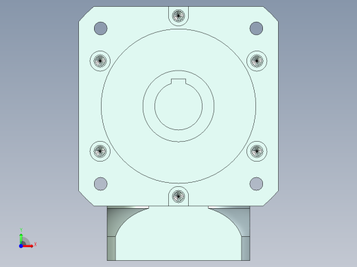直齿孔ZPLF160-L3 22-110-145-M8.stp前视缩略图