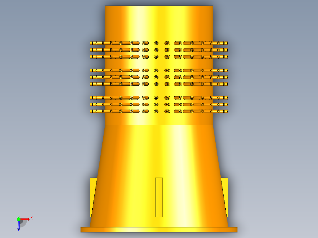 除氧器模型俯视图