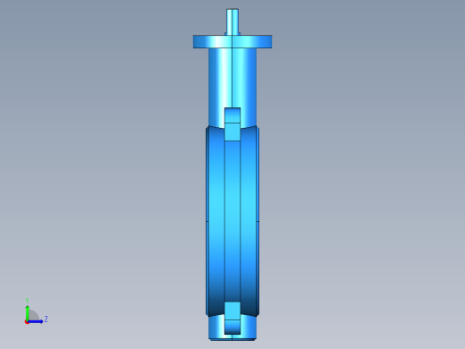 阀门模型WD71X-D_[150]左视缩略图