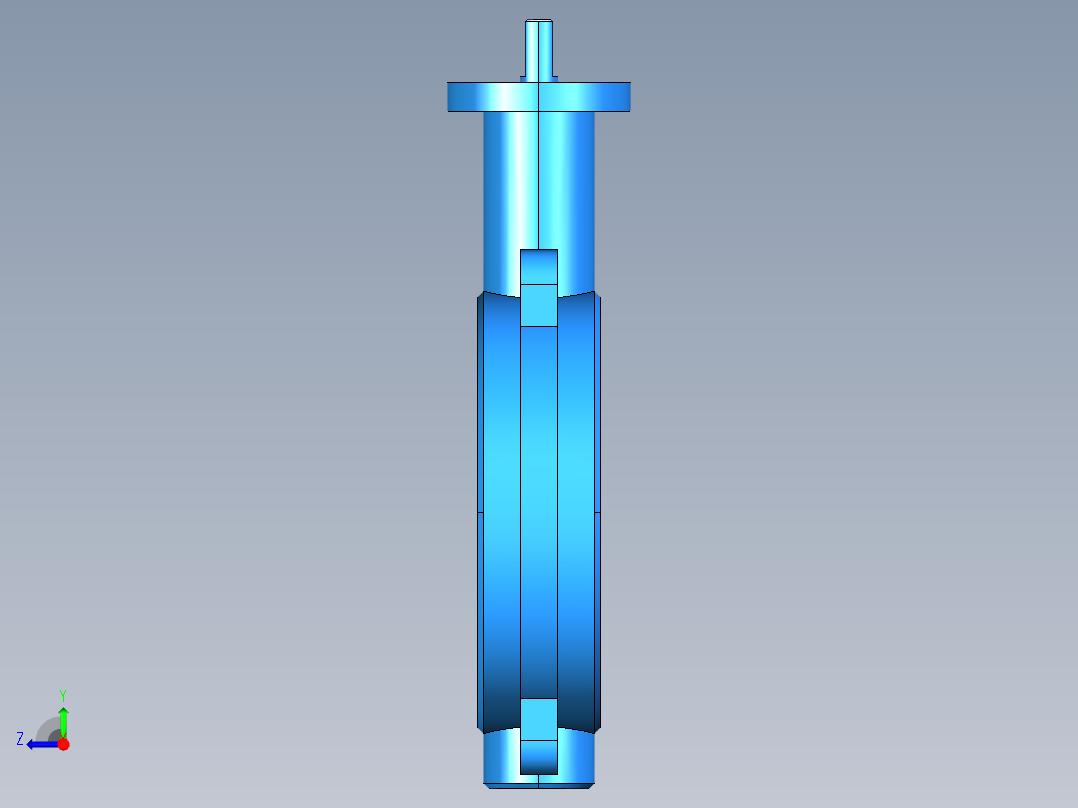 阀门模型WD71X-D_[150]右视图
