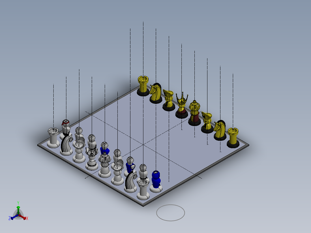 象棋7正等轴测图