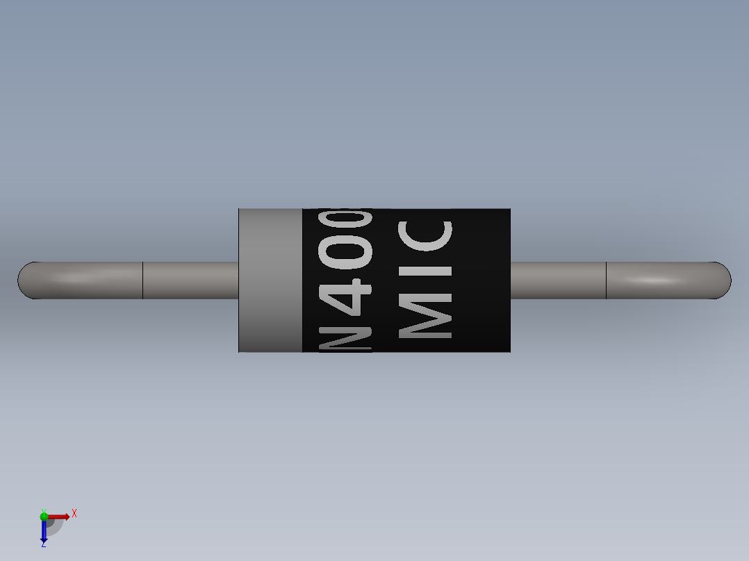 电容器 二极管 电阻器-Rectifier Diode 1N4003俯视图