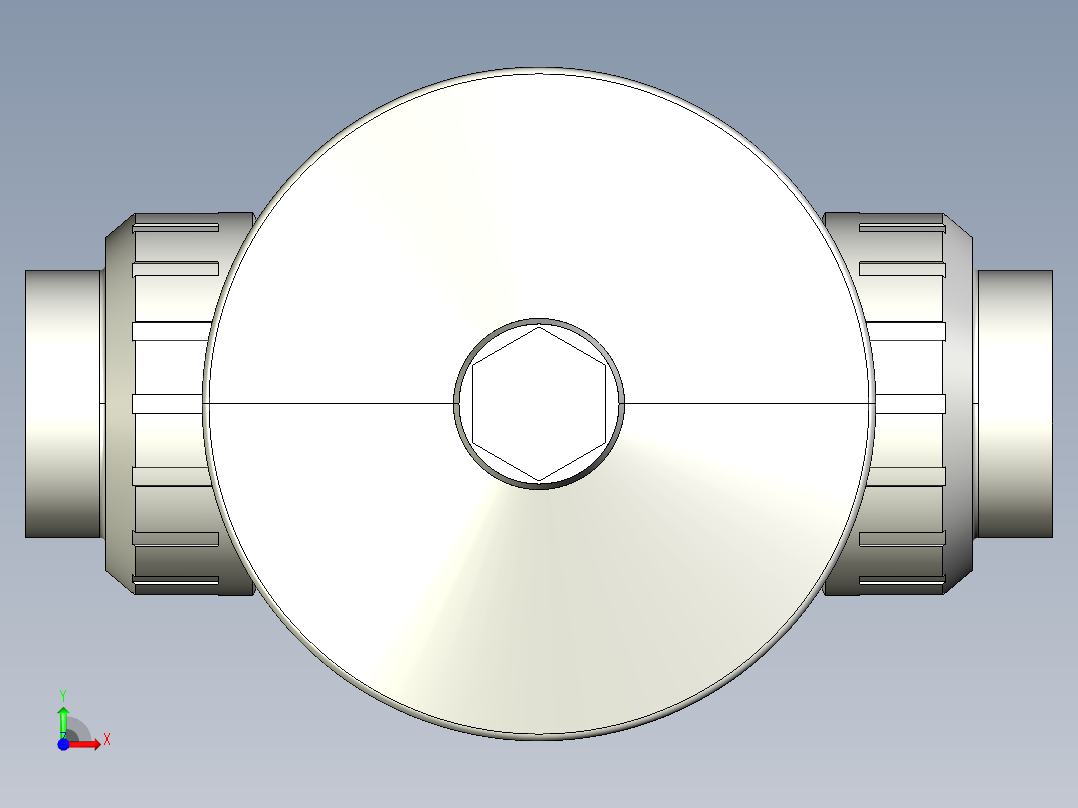 4DKMUICCP NO-DA 气动隔膜阀、常开型双作用，女性联盟结束，公制系列聚氯乙烯前视图