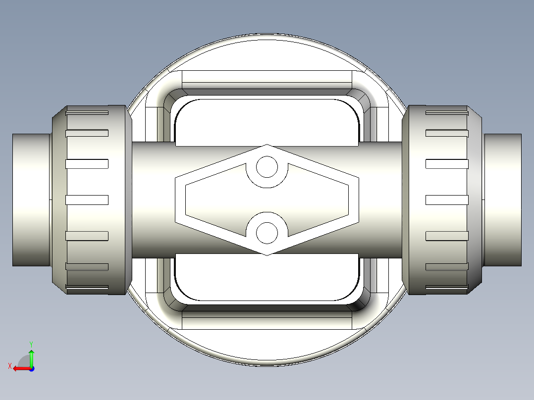 4DKMUICCP NO-DA 气动隔膜阀、常开型双作用，女性联盟结束，公制系列聚氯乙烯后视图