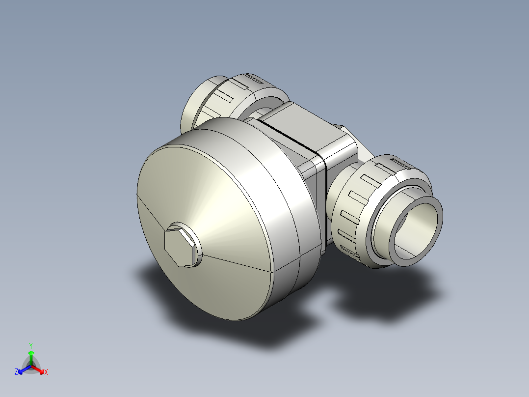 4DKMUICCP NO-DA 气动隔膜阀、常开型双作用，女性联盟结束，公制系列聚氯乙烯正等轴测图