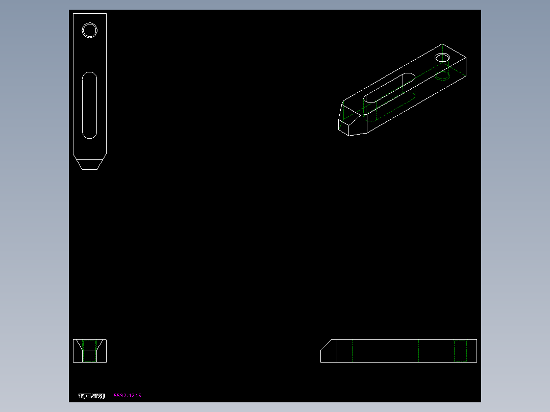 單向壓板5592-2D多系列多零件图纸模型