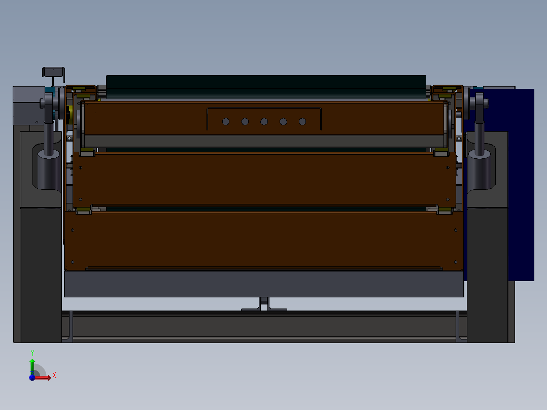 伸缩皮带线3D图纸前视图