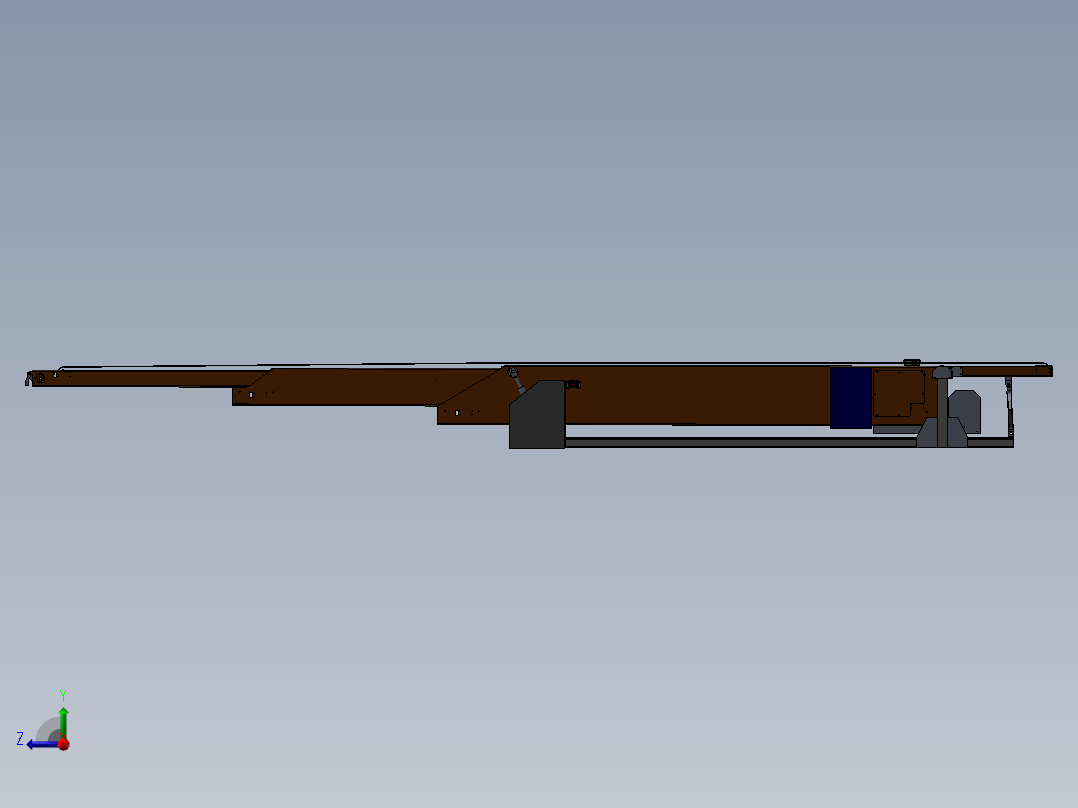 伸缩皮带线3D图纸右视图