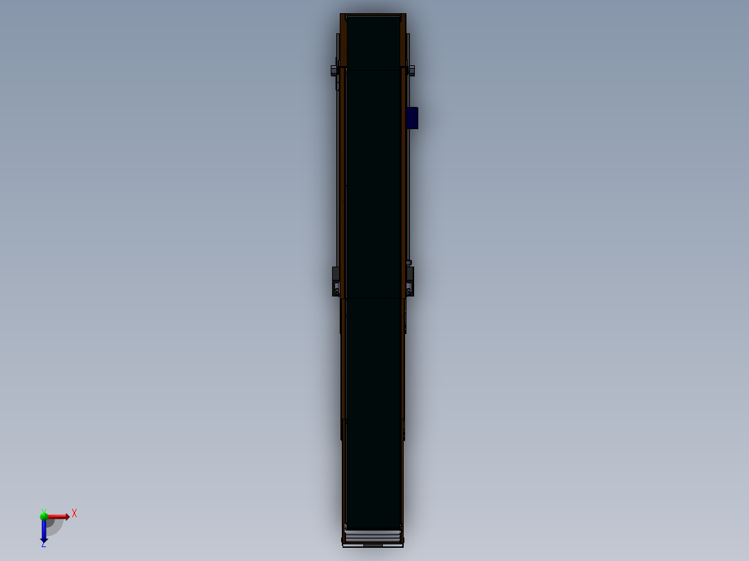 伸缩皮带线3D图纸俯视图