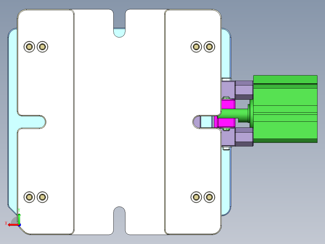 SPS-XJ笔记本CNC工装夹具三维模型-CNC1-0113后视图