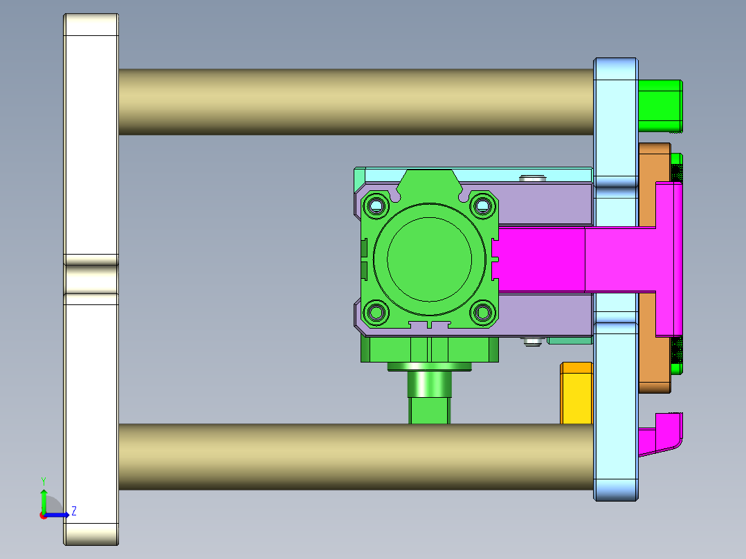 SPS-XJ笔记本CNC工装夹具三维模型-CNC1-0113左视图
