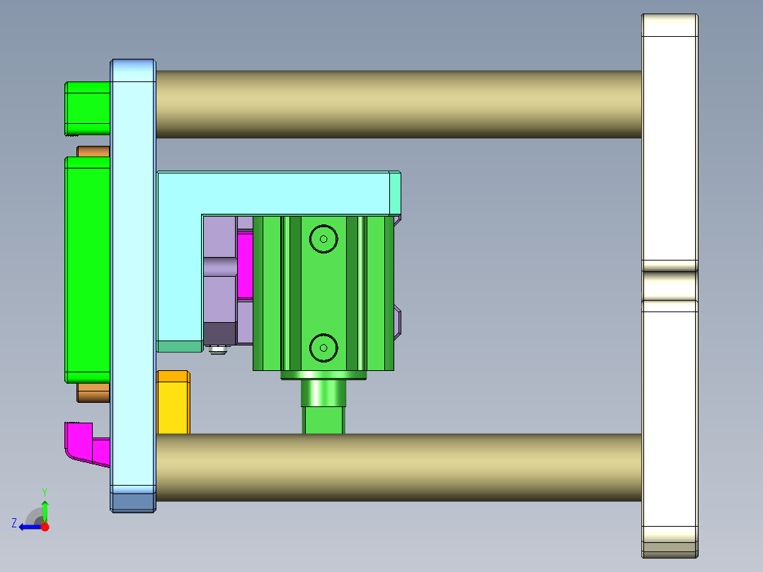 SPS-XJ笔记本CNC工装夹具三维模型-CNC1-0113右视图