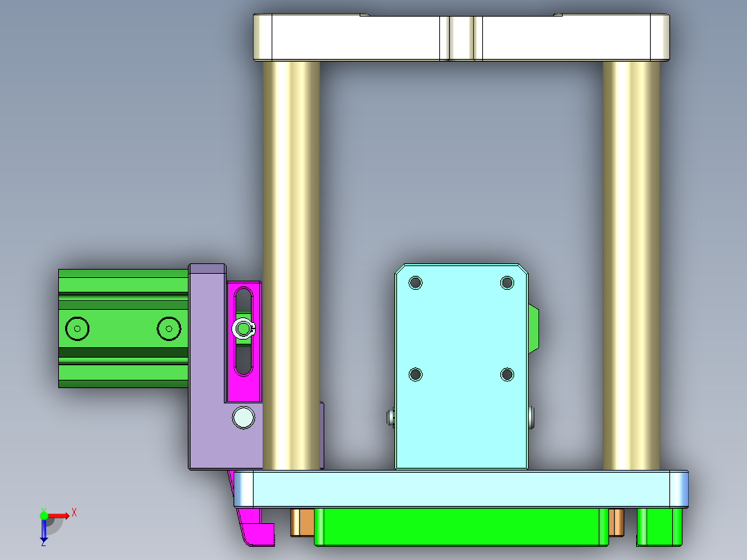 SPS-XJ笔记本CNC工装夹具三维模型-CNC1-0113俯视图