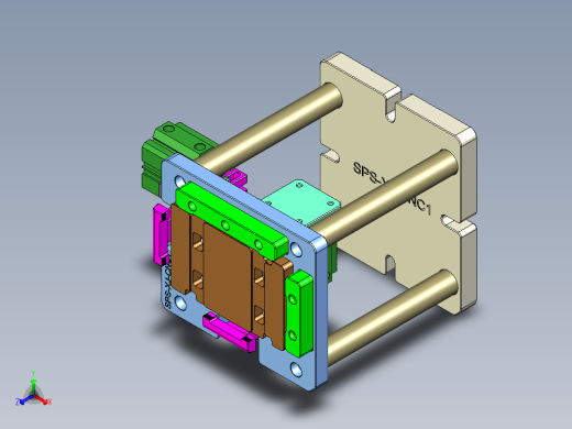 SPS-XJ笔记本CNC工装夹具三维模型-CNC1-0113正等轴测缩略图