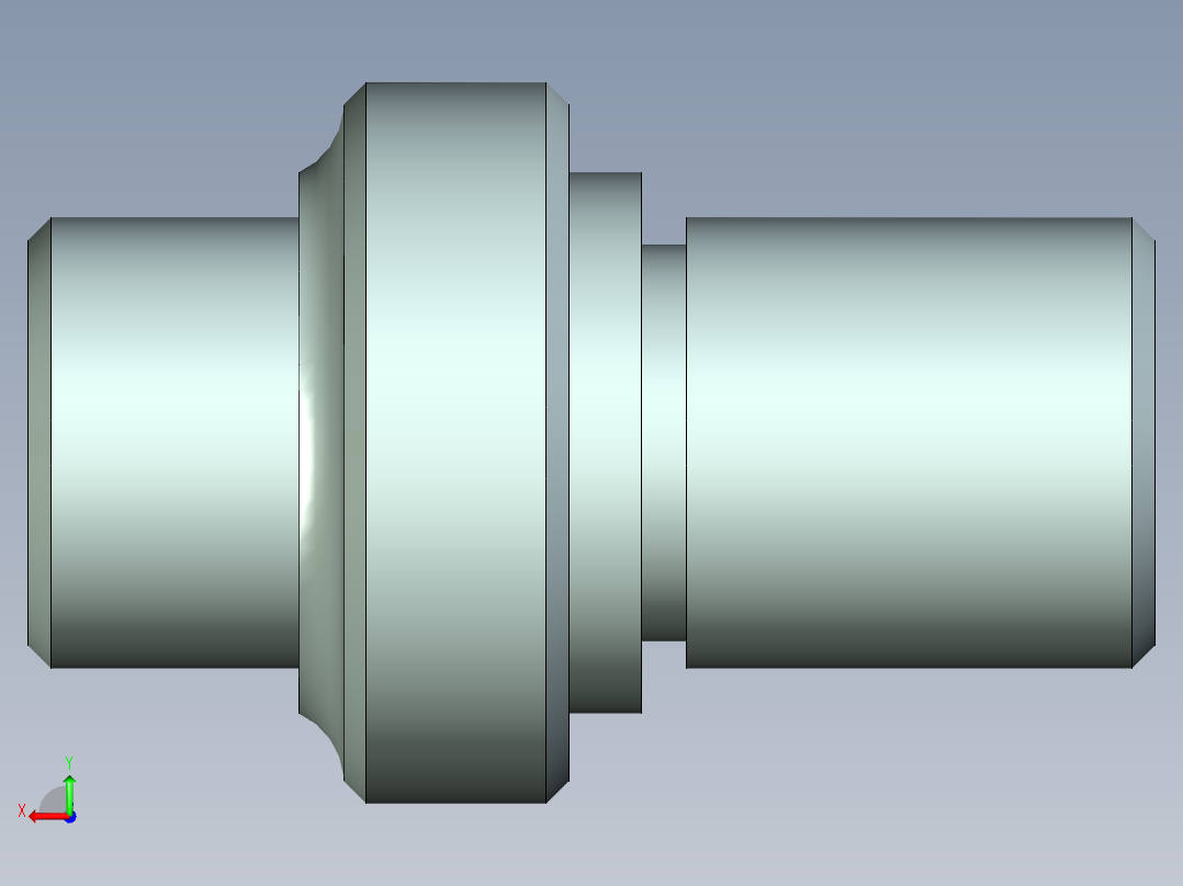 车削零件内孔UG程序编程刀路后视图