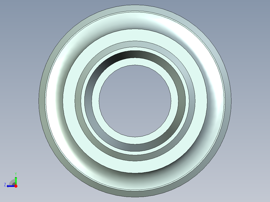 车削零件内孔UG程序编程刀路右视图