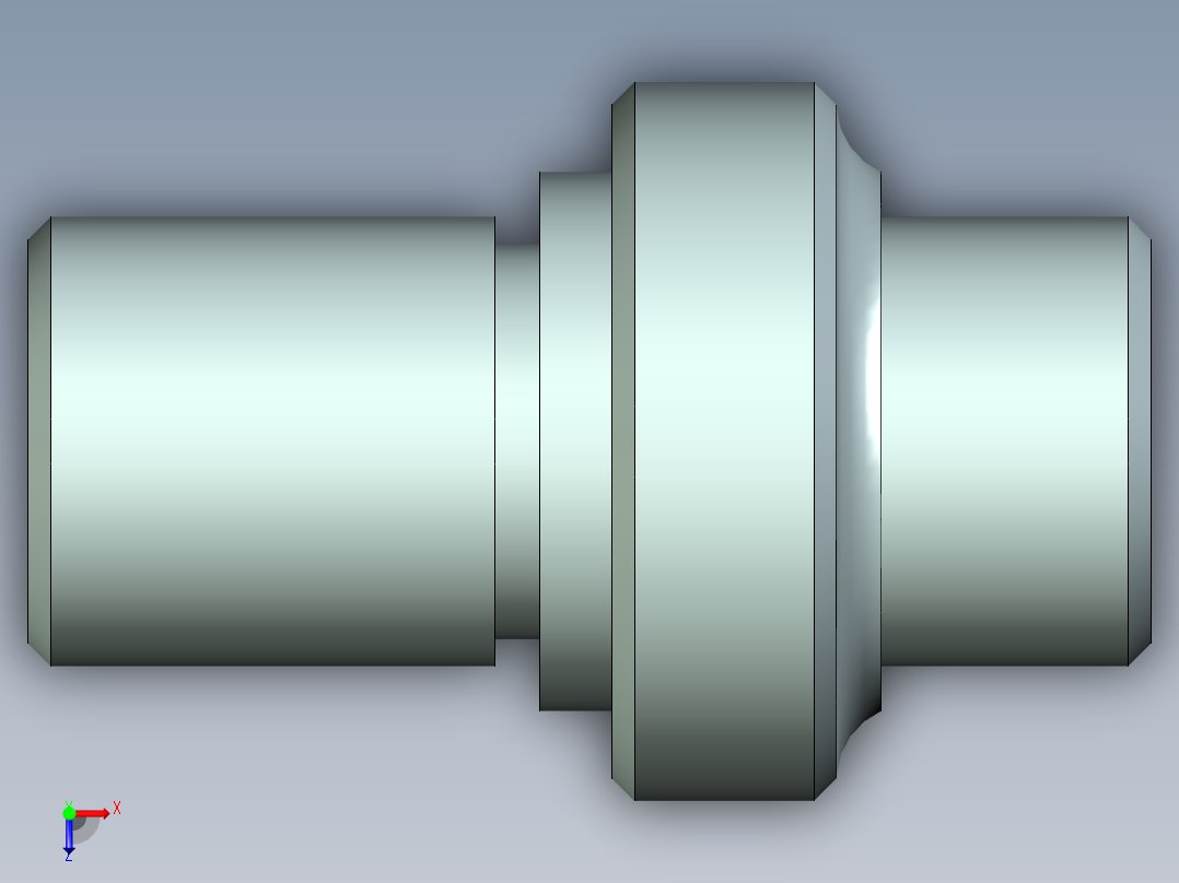 车削零件内孔UG程序编程刀路俯视图