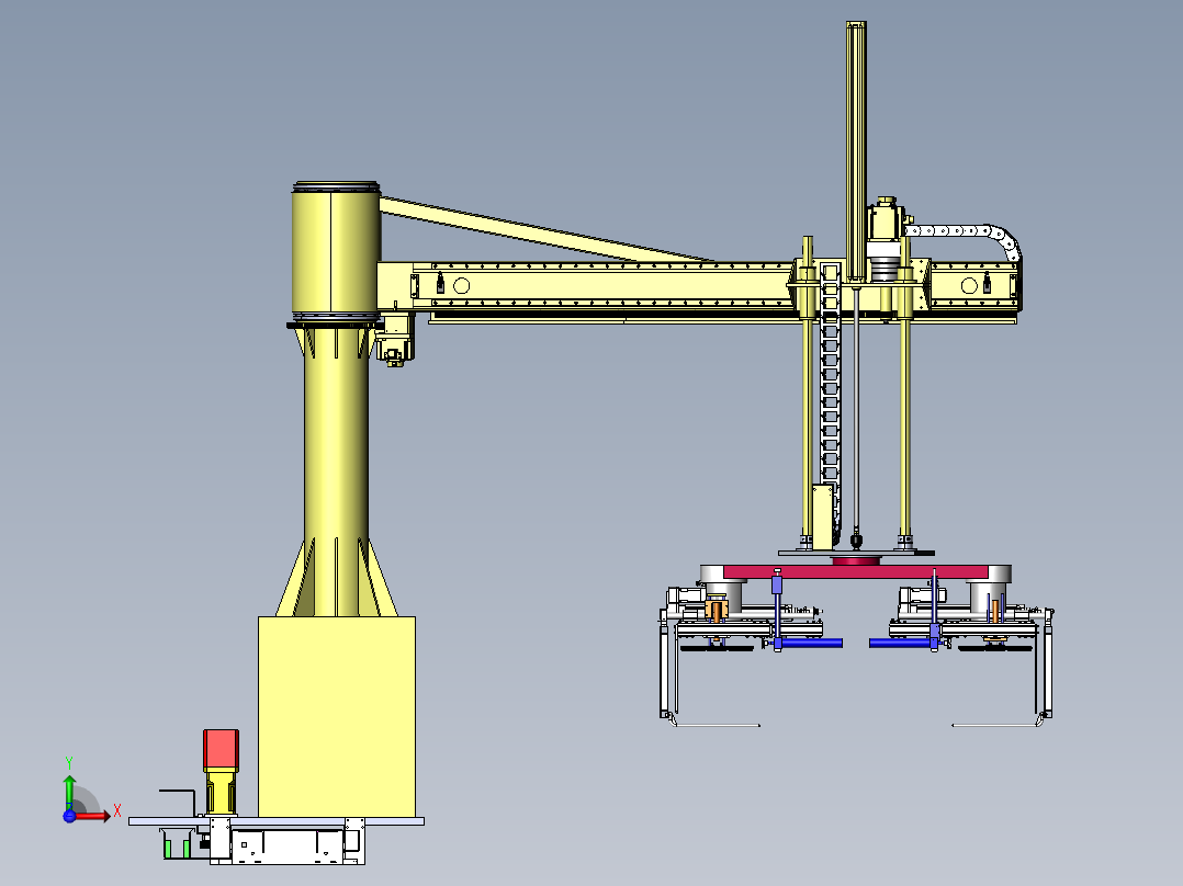 大型木箱的助力搬运机械手sw20前视图
