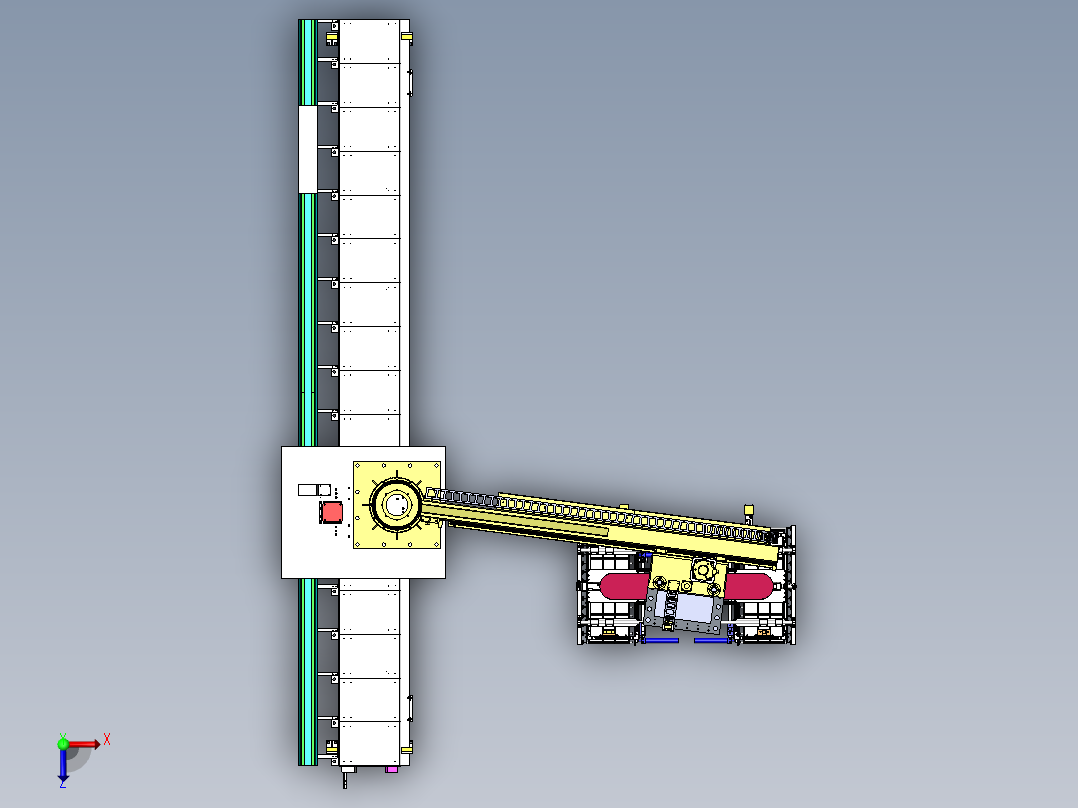 大型木箱的助力搬运机械手sw20俯视图
