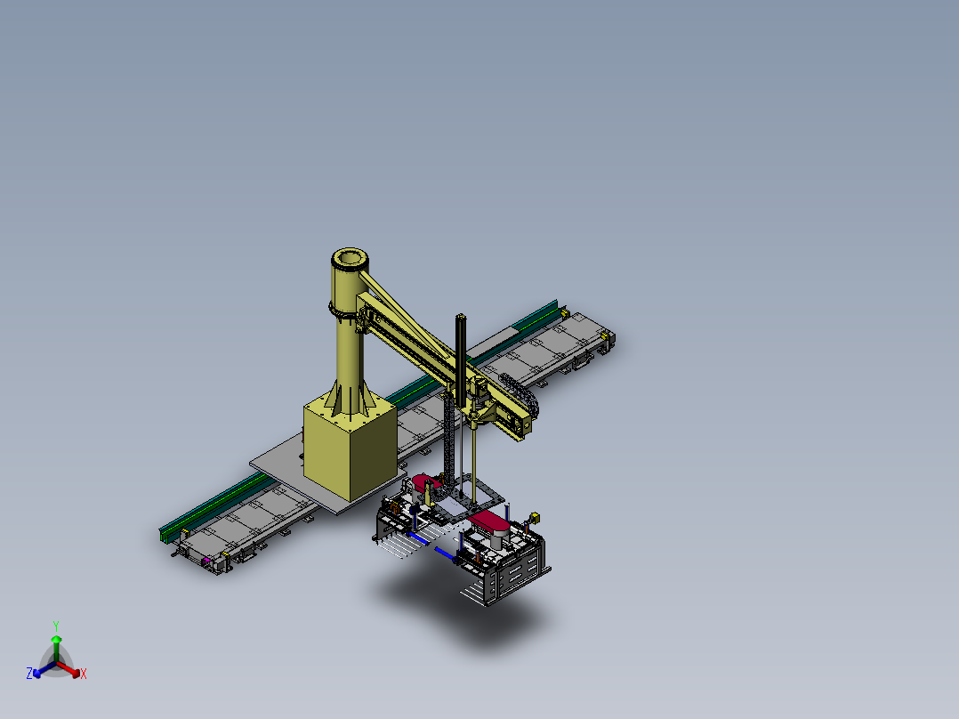 大型木箱的助力搬运机械手sw20正等轴测图