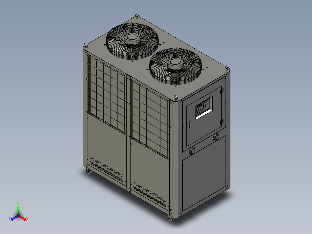12P东旭工业油冷机30000kcal正等轴测图