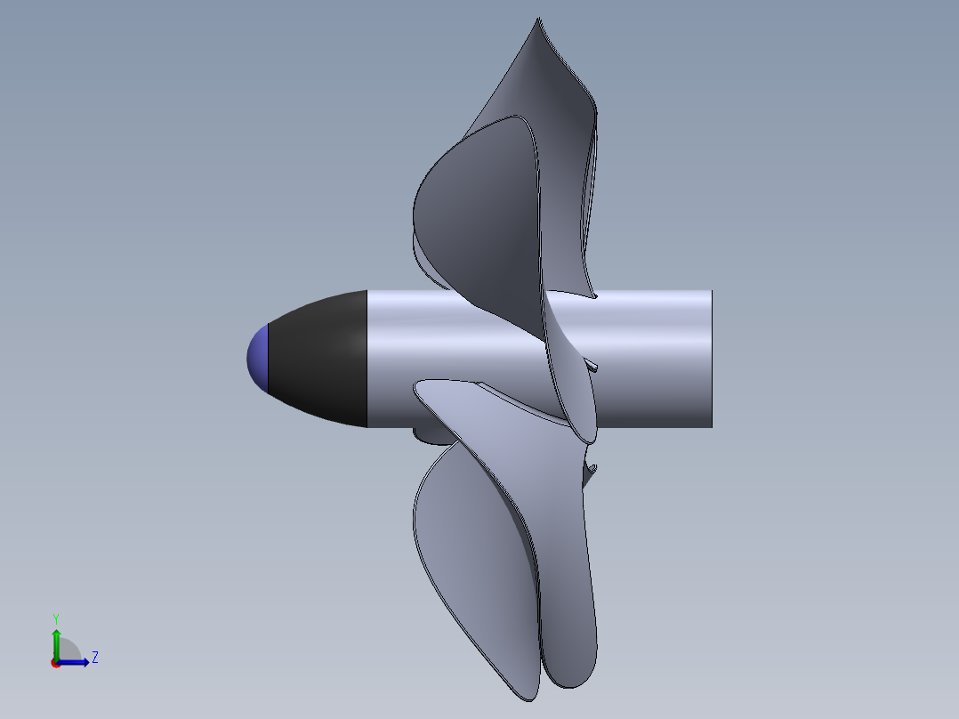 螺旋桨(71)左视图