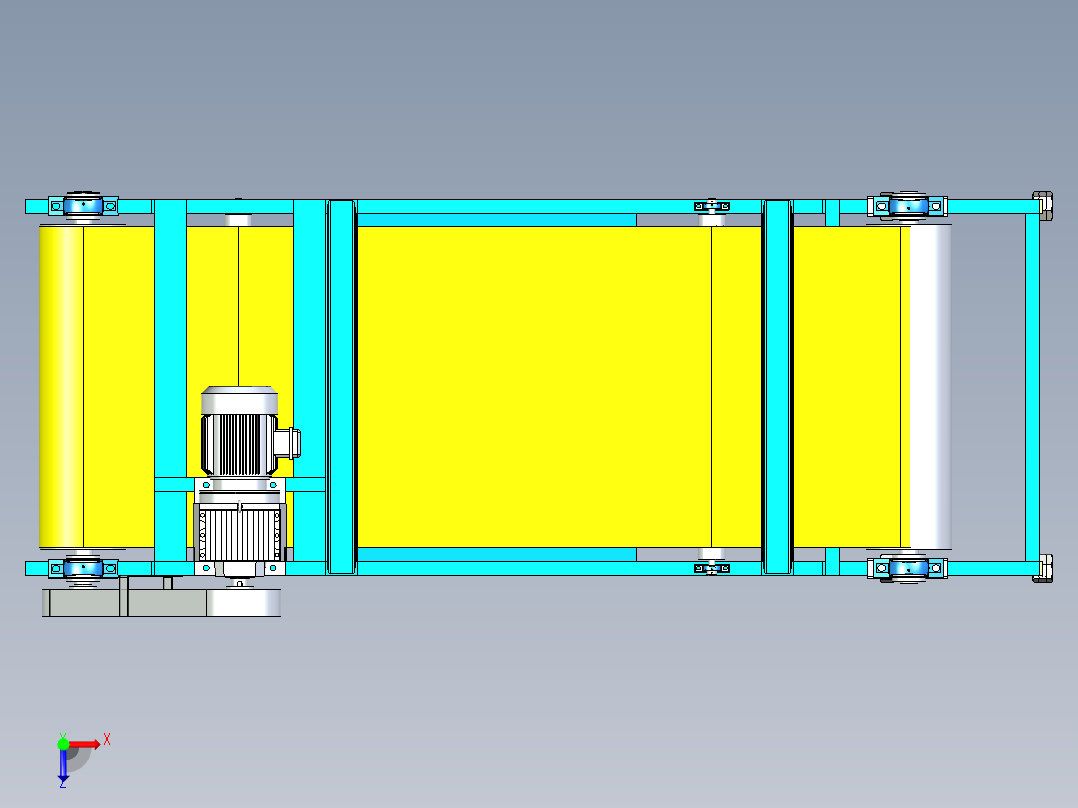 磁环分选输送线线体设计俯视图