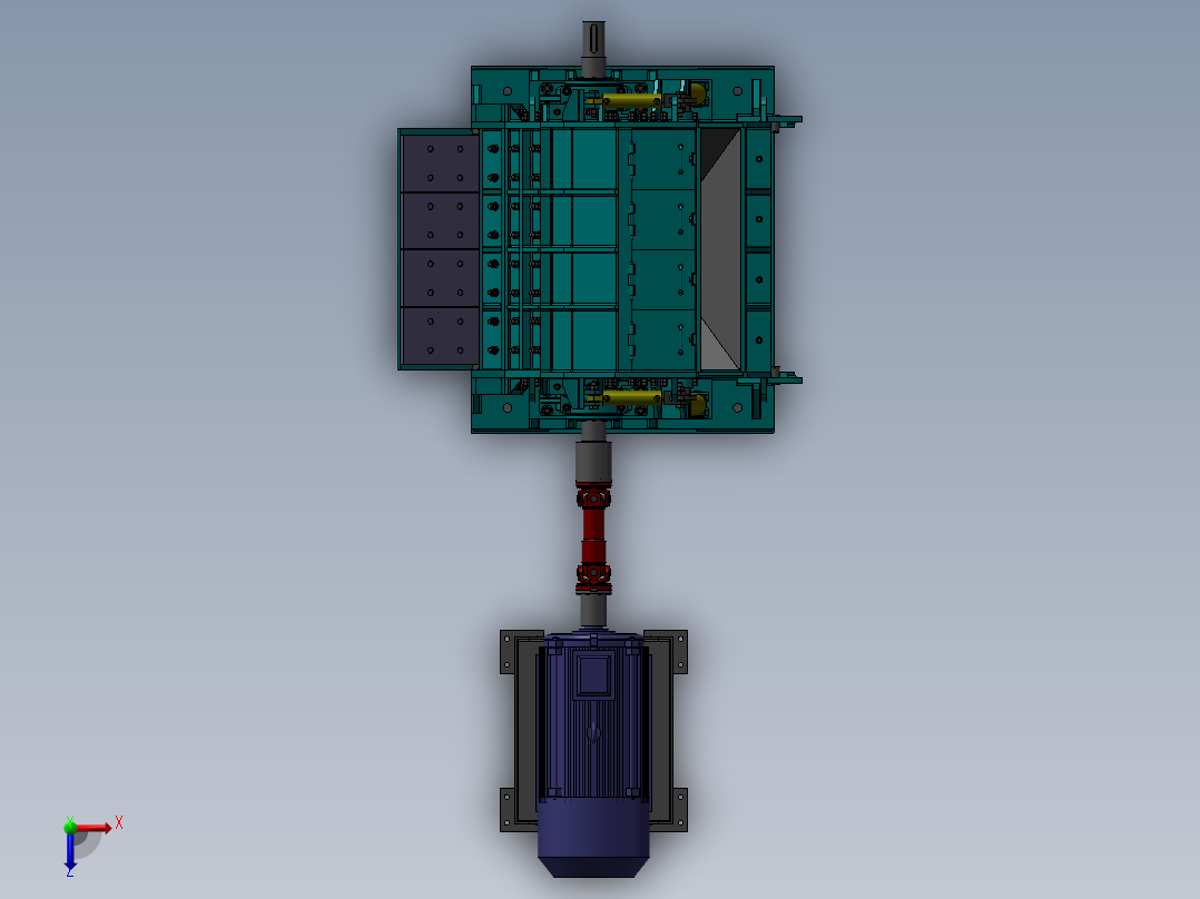 破碎机、PSX-315废钢破碎机俯视图