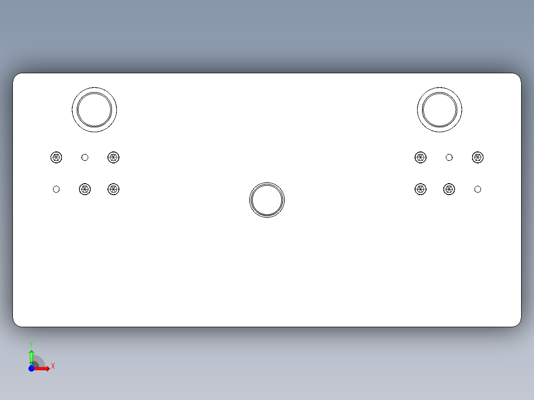 大尺寸工件切角通用冲压模前视图