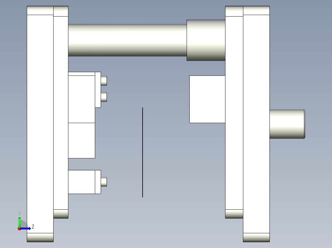 大尺寸工件切角通用冲压模左视图