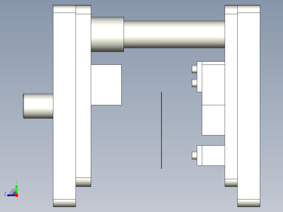 大尺寸工件切角通用冲压模右视图