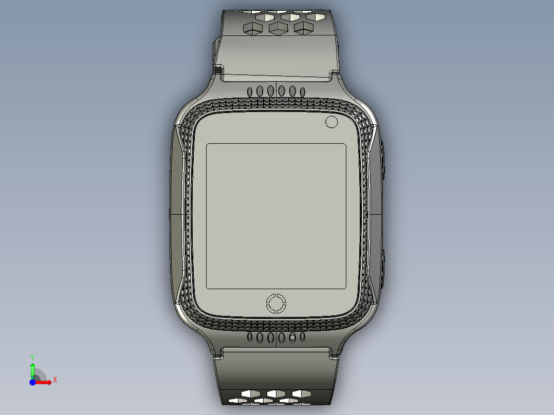智能手表3D模型前视图