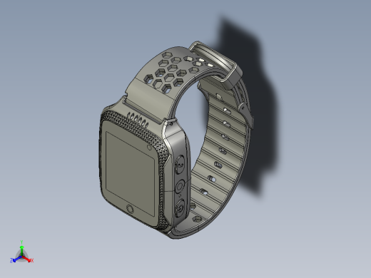智能手表3D模型正等轴测缩略图
