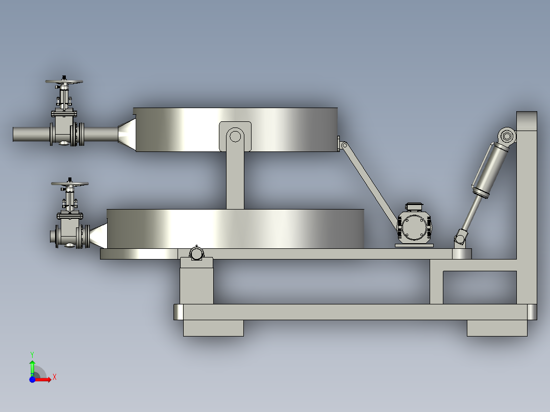 油茶籽除杂筛分机结构前视图